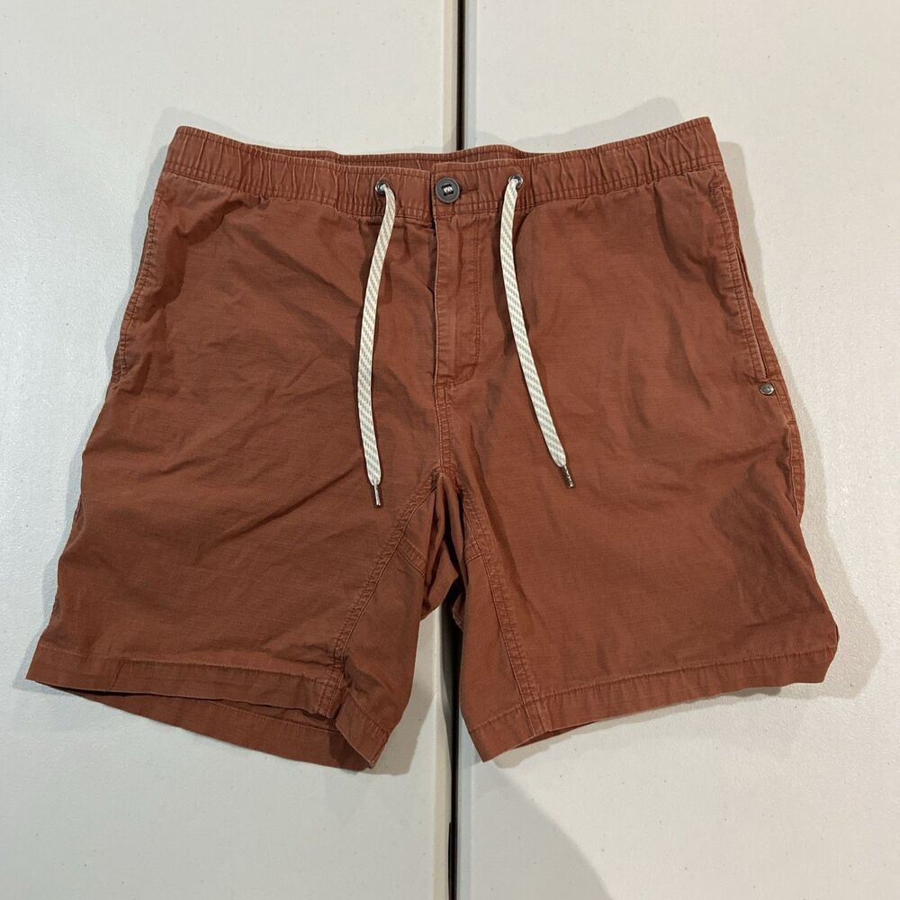 Vuori Shorts Mens XL V370 Ripstop Drawstring Burnt Orange Casual Outdoor